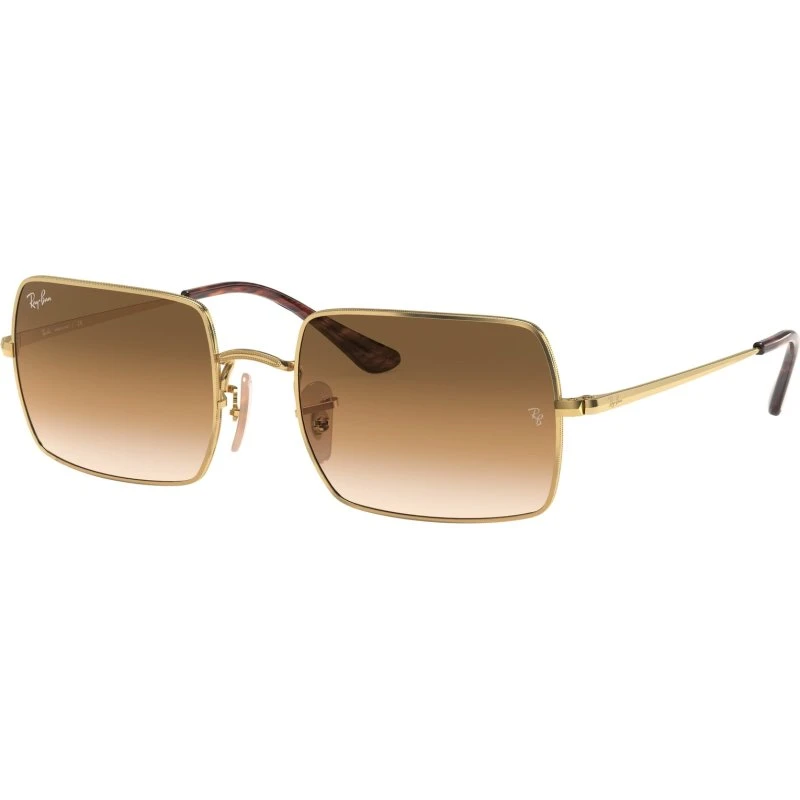Ray-Ban RB1969 RECTANGLE Occhiali da Sole Quadrati Oro e Marrone