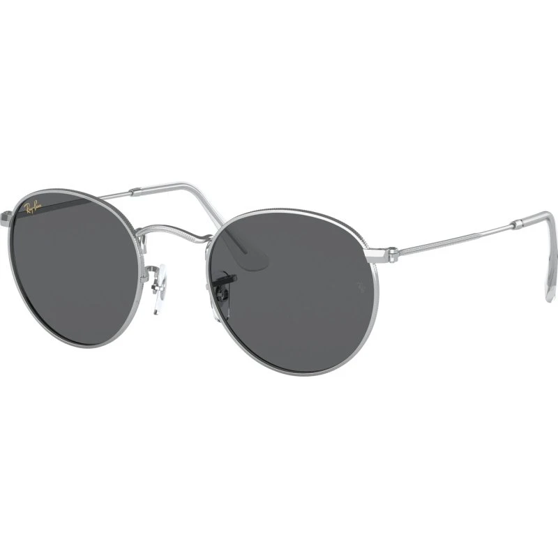 Ray-Ban RB3447 Round Metal Occhiali da Sole Uomo Argento