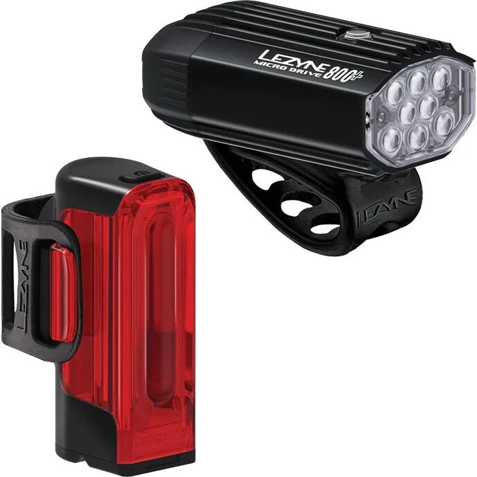 Lezyne Micro Drive 800+ + Strip Drive 300+ Set Luci LED