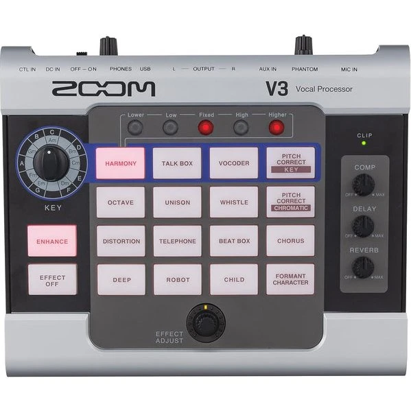 Zoom V3 Vocal Processor - Processore di effetti per voce e canto
