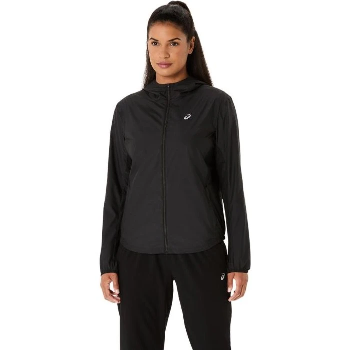 Giacca con cappuccio ASICS Core nera donna - XS