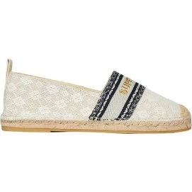 Superdry Espadrillas in tela beige con inserti in pizzo