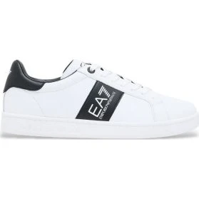 EA7 Sneakers in Pelle Bianca con Dettagli Neri 7X000332
