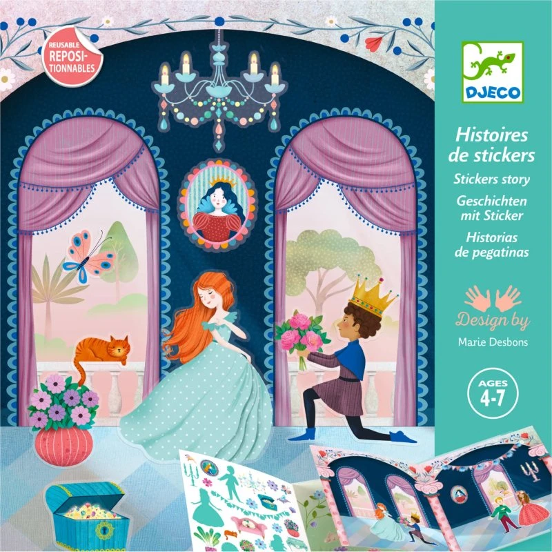 Djeco Stickers Principesse con Lavagne