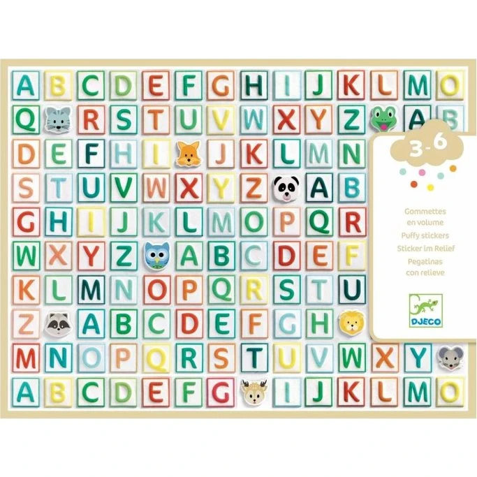 DJECO Adesivi Alfabeto 300 Pezzi