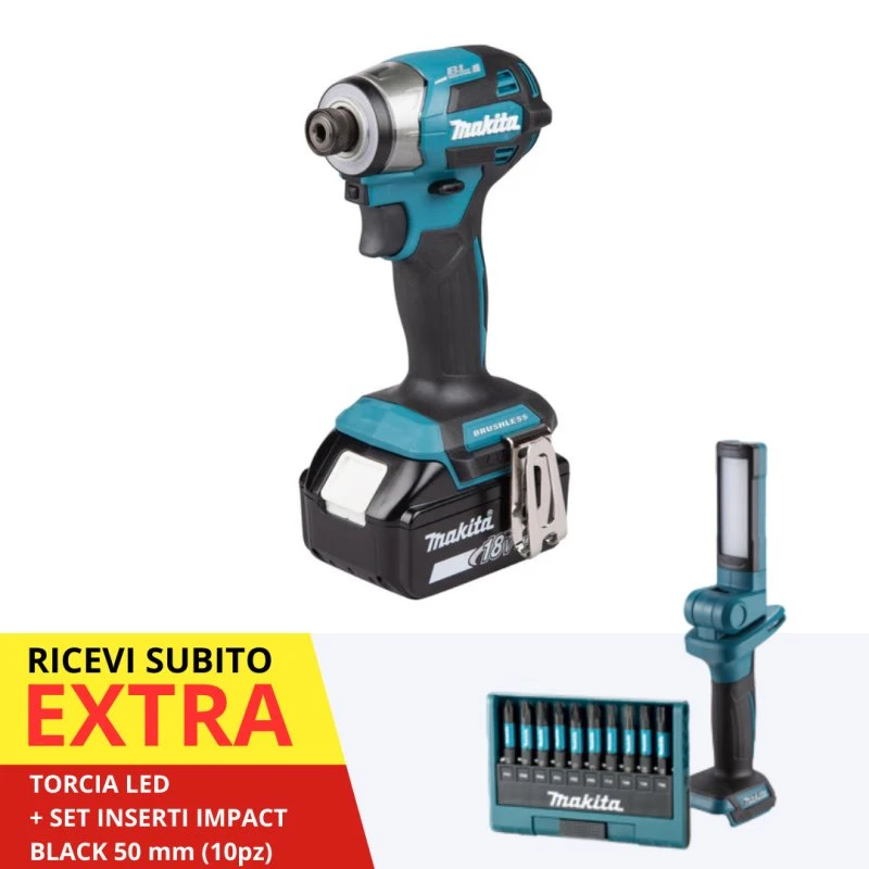 Makita DTD173RTJ Avvitatore a Impulsi 18V 180Nm