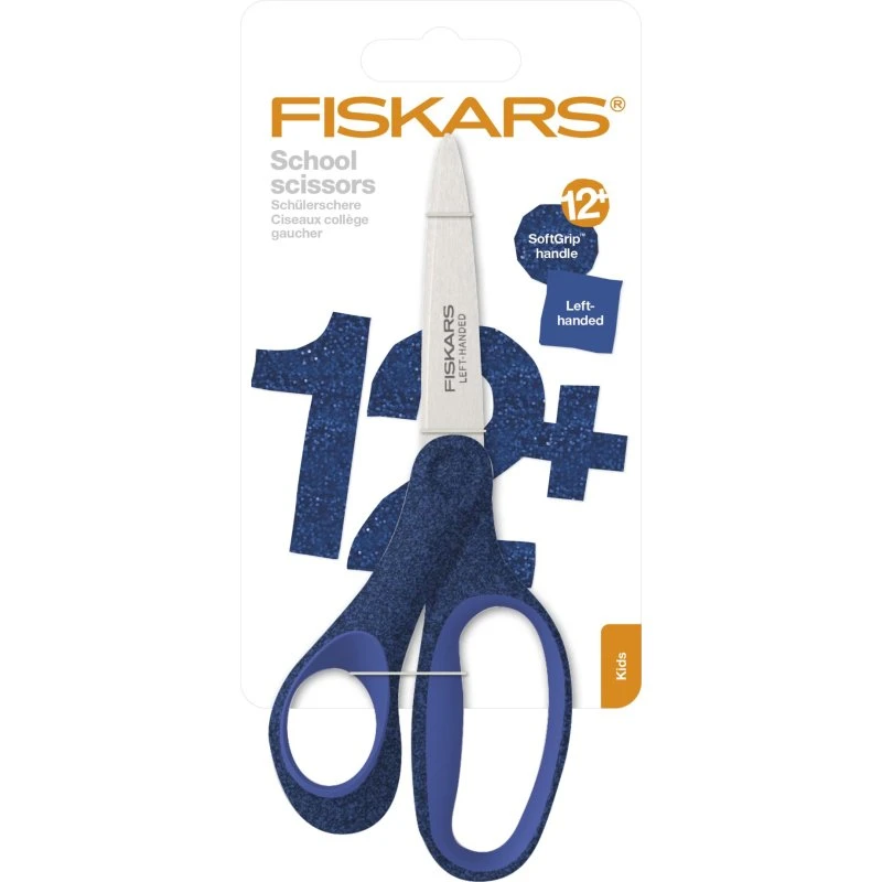 Fiskars Forbici Mancino 18 cm SoftGrip Blu Glitterato