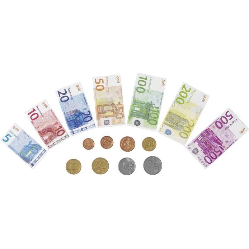Goki Set di 116 Pezzi Soldi Giocattolo