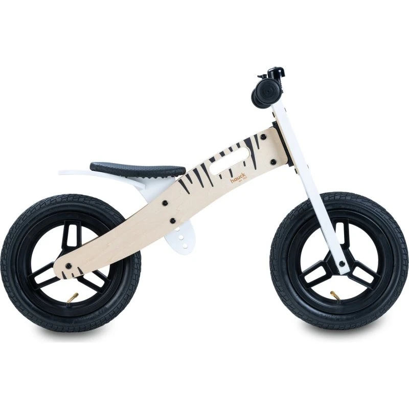 Balance N Ride Zebra - Bicicletta in legno con ruote pneumatiche e sedile regolabile