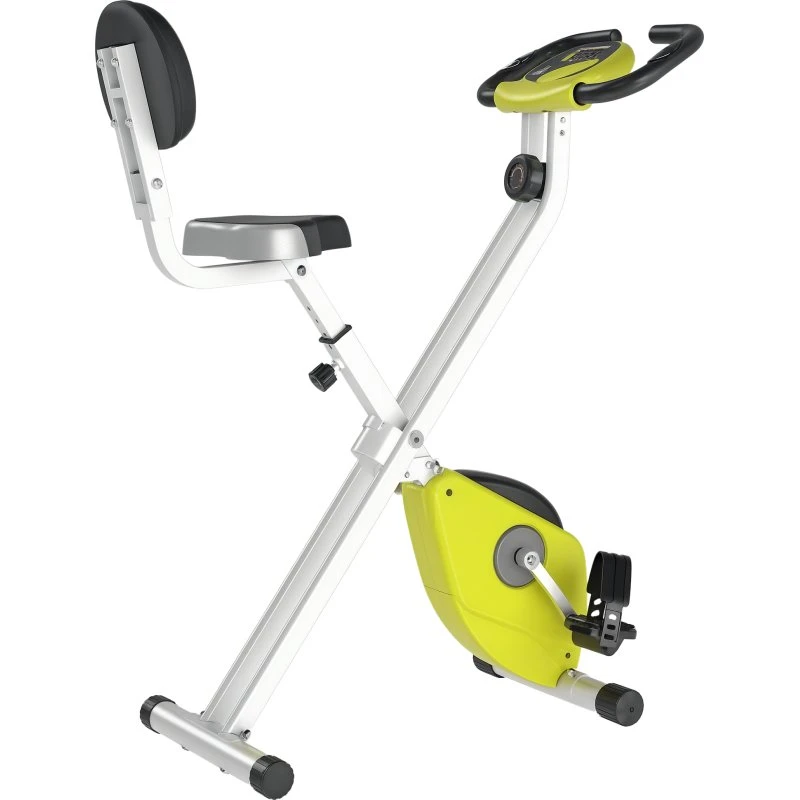 HOMCOM Cyclette Pieghevole Magnetica Giallo