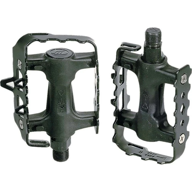 Pedali in metallo nero antiscivolo per MTB e corsa