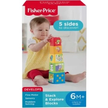 Fisher-Price Blocchi degli Animali CDC52, Set di 5