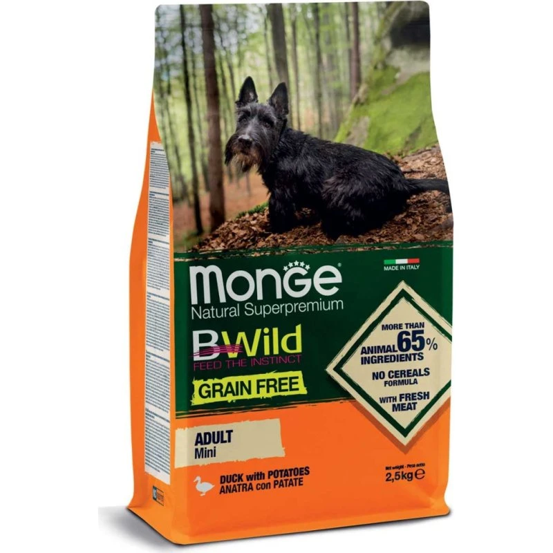 Monge BWild Grain Free Mini Anatra con Patate 2,5kg