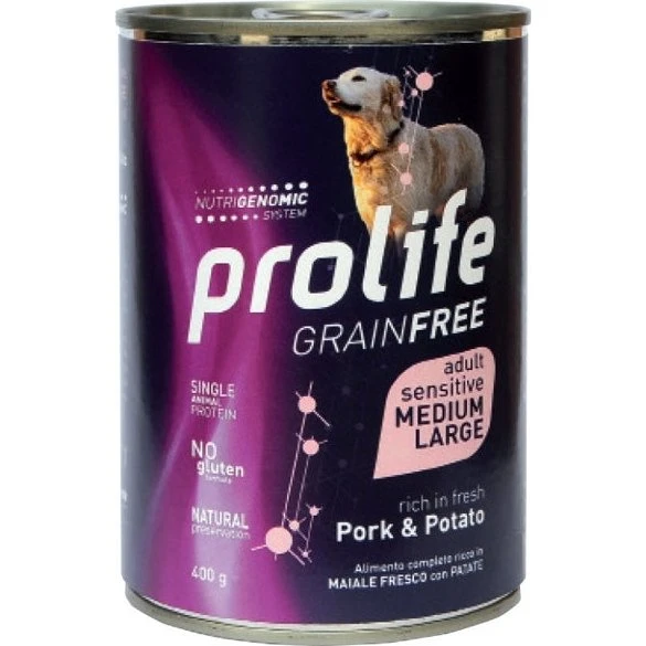 Prolife Grain Free Sensitive Maiale Patate 400g