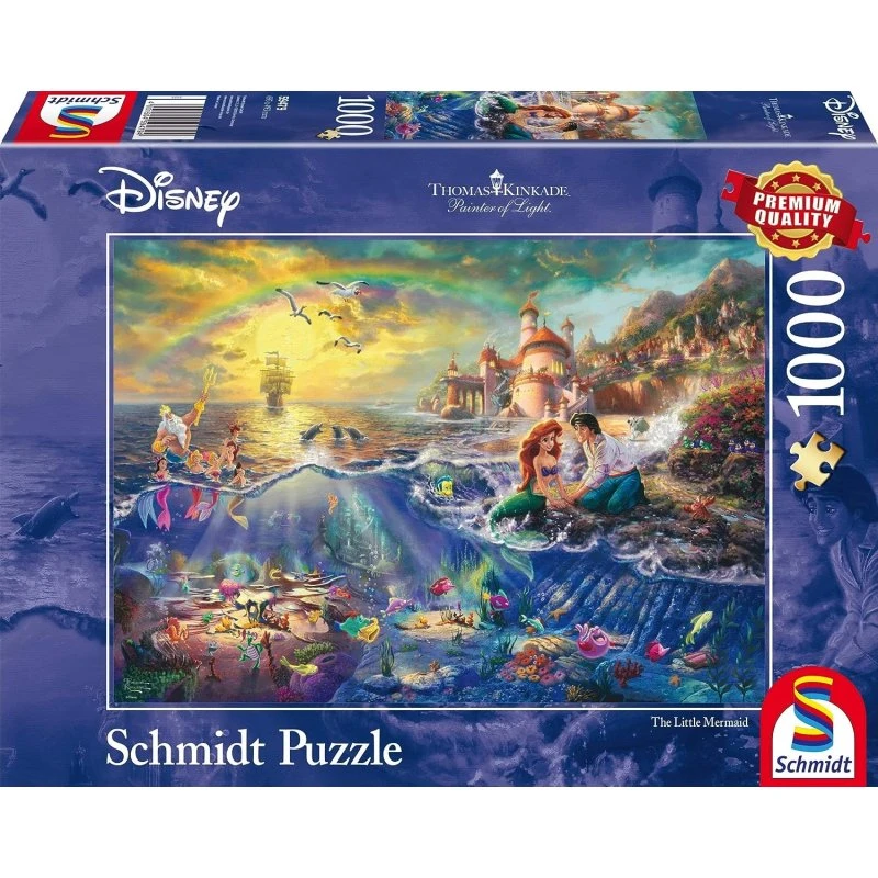 Disney Thomas Kinkade Puzzle Ariel 1000 Pezzi