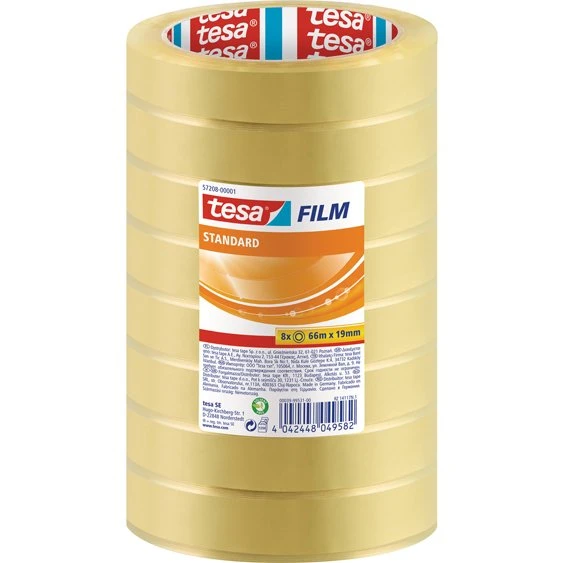 Tesa Tesafilm 19 mm x 66 m - 8 pezzi - trasparente