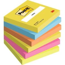 3M Post-it Notes 76x76mm, 6 colori, 100 fogli