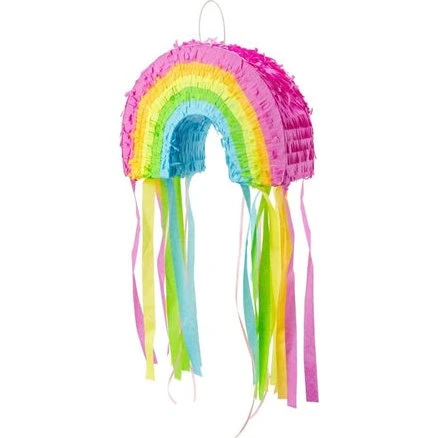Fransen Regenbogen Zieh-Piñata 30cm