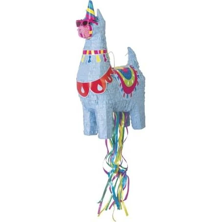 Lama Pinata con Ziehbändchen 50x32 cm