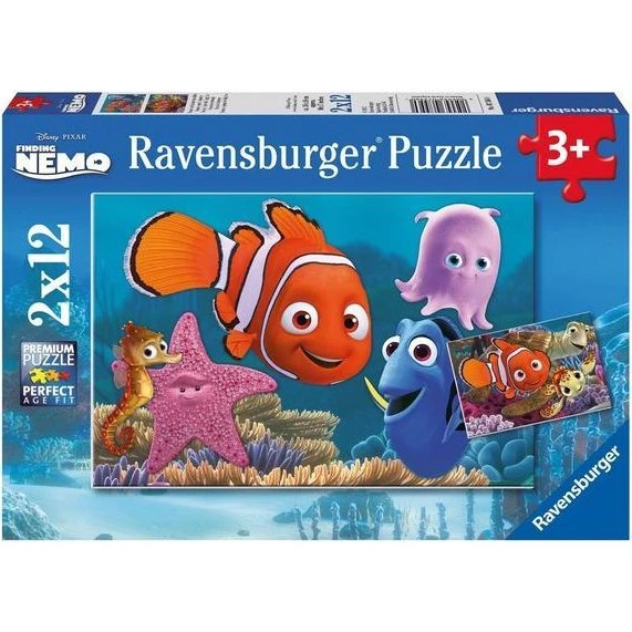 RAVENSBURGER Puzzle Nemo 2×12 pezzi