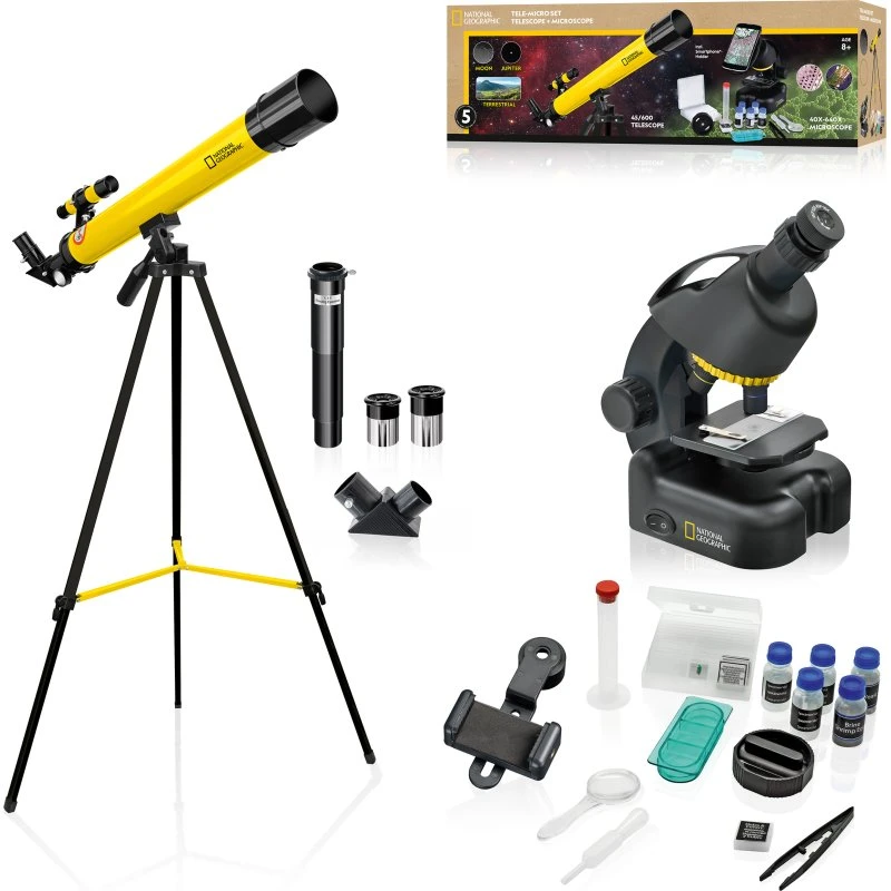 National Geographic Set Telescopio + Microscopio per Principianti