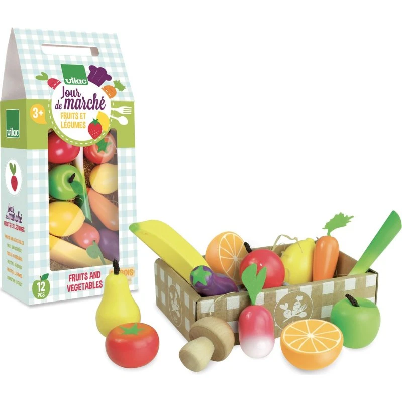 Vilac Set Frutta e Verdura in Legno 12 Pezzi