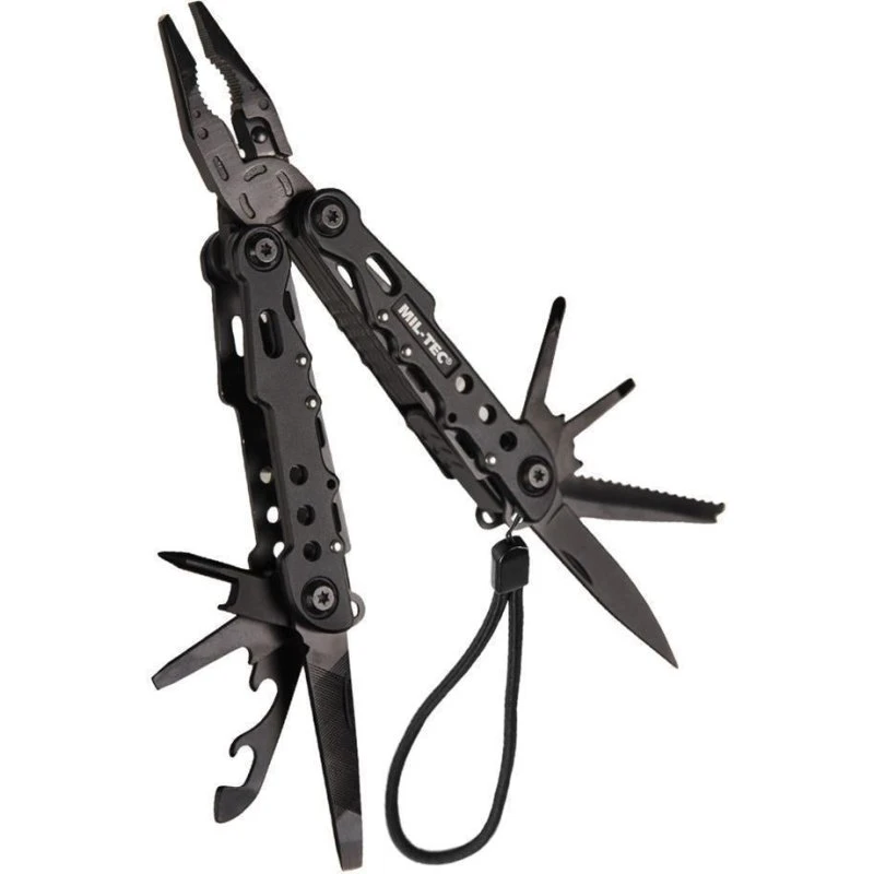 Mil-Tec Cobra Multi Tool 9 Strumenti in Alluminio Nero