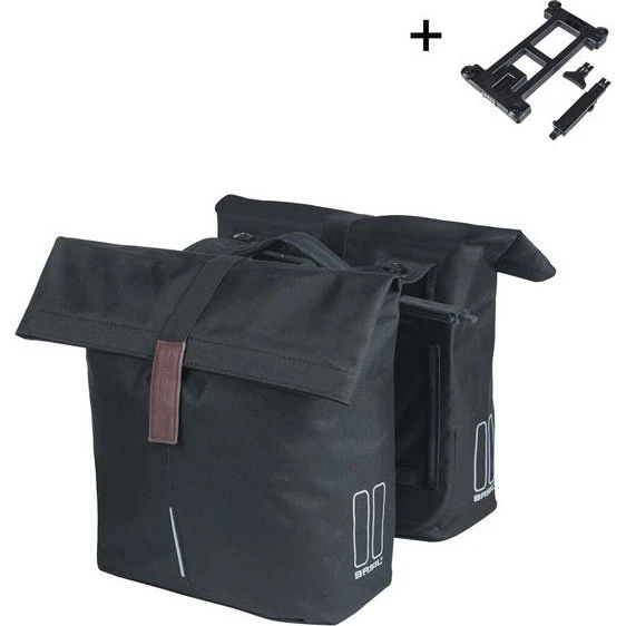 Basil City Doppia Borsa Posteriore 32L Nero