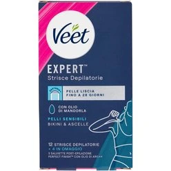Veet Expert Strisce Depilatorie Olio di Mandorla 16 Pz