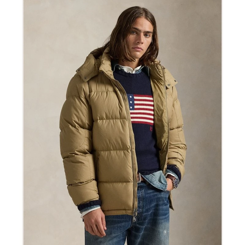 Polo Ralph Lauren Piumino Uomo Gorham Verde Corto