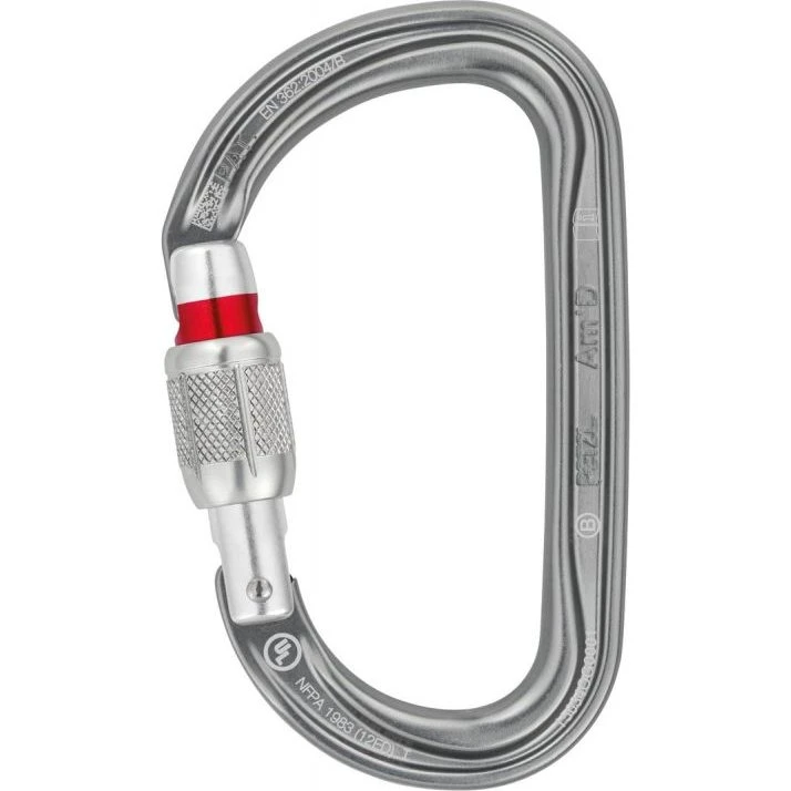 Petzl Moschettone Am'd Screw-Lock Grigio