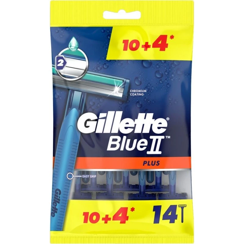 Gillette Blue II Plus Rasoi Monouso 14 Pezzi