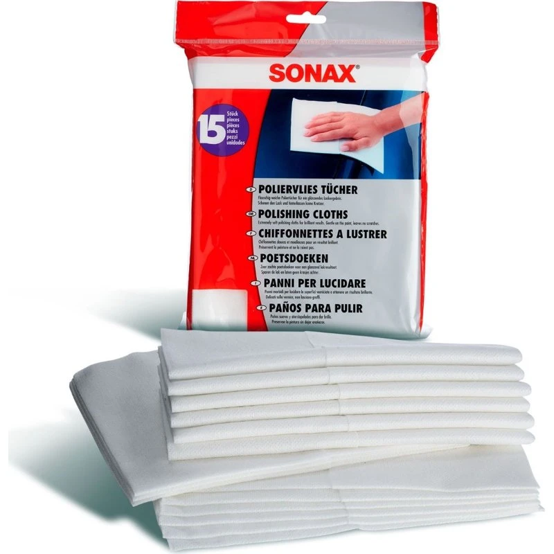 SONAX Panni per Lucidare 15 Pezzi - Senza Graffi