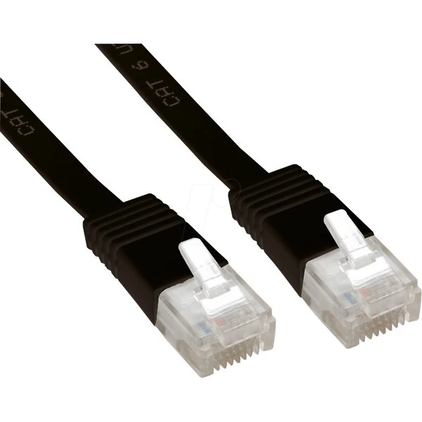 Cavo Patch Piatto Cat.6 5m Nero