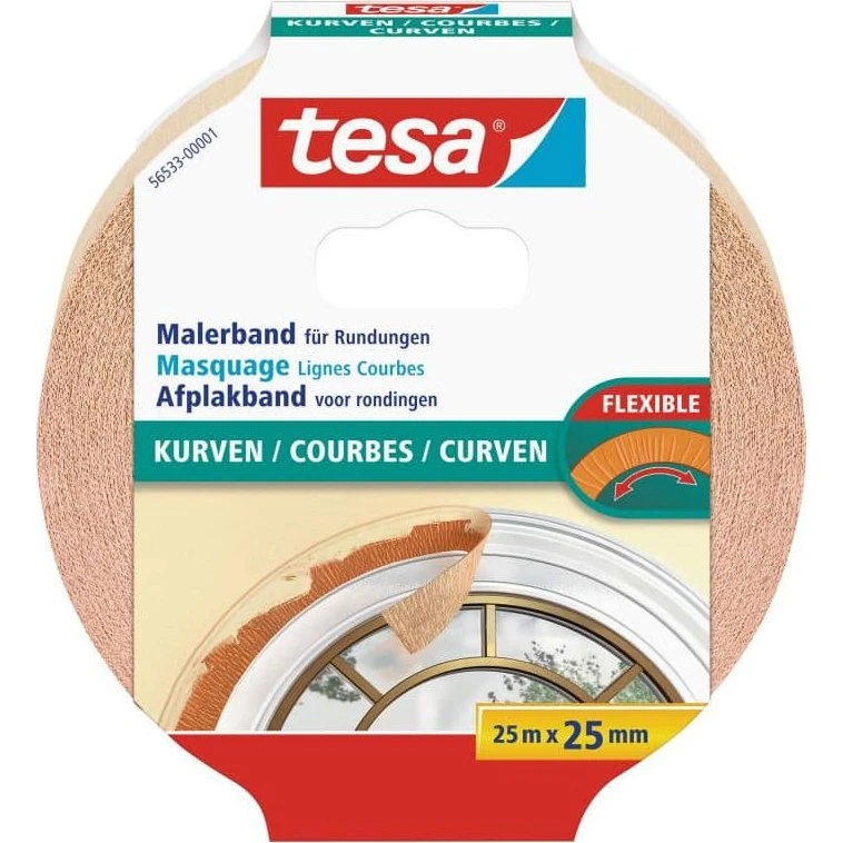 Tesa® Nastro da Pittura Curve 25m x 25mm