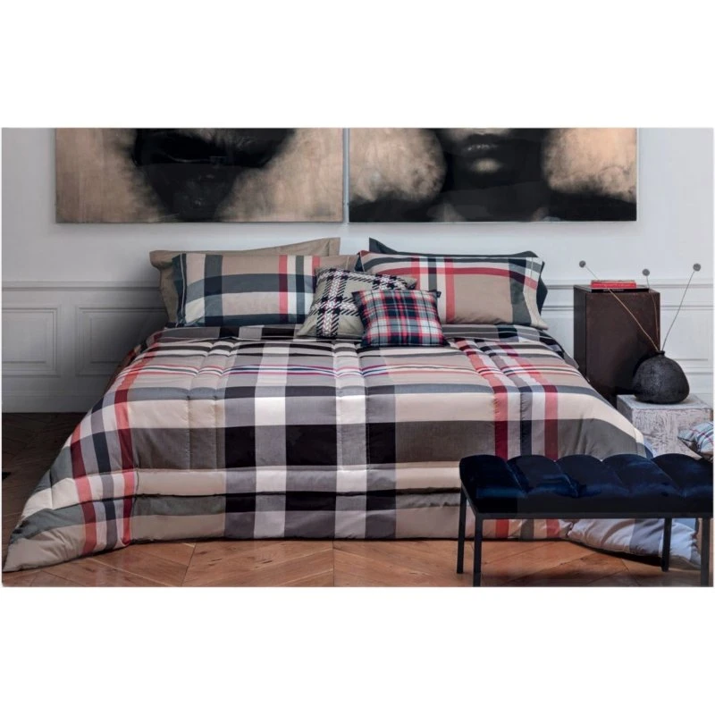 Bossi Lennox Parure Letto Matrimoniale 100% Cotone Tinto in Filo
