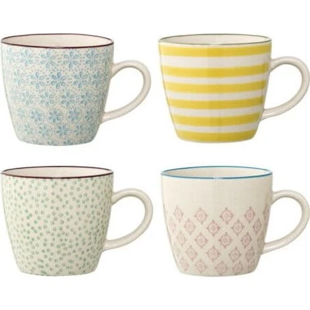 Bloomingville Set 4 Tazze Patrizia in Gres