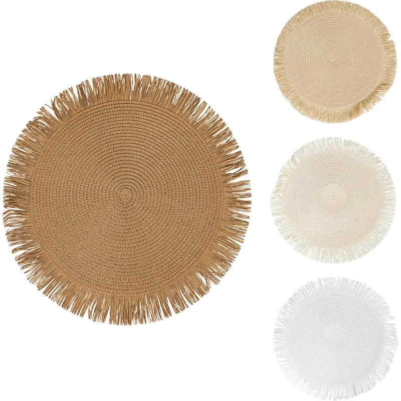 VdE Tivoli Shades of Chocolate Set 4 Tovagliette con Frange 38cm