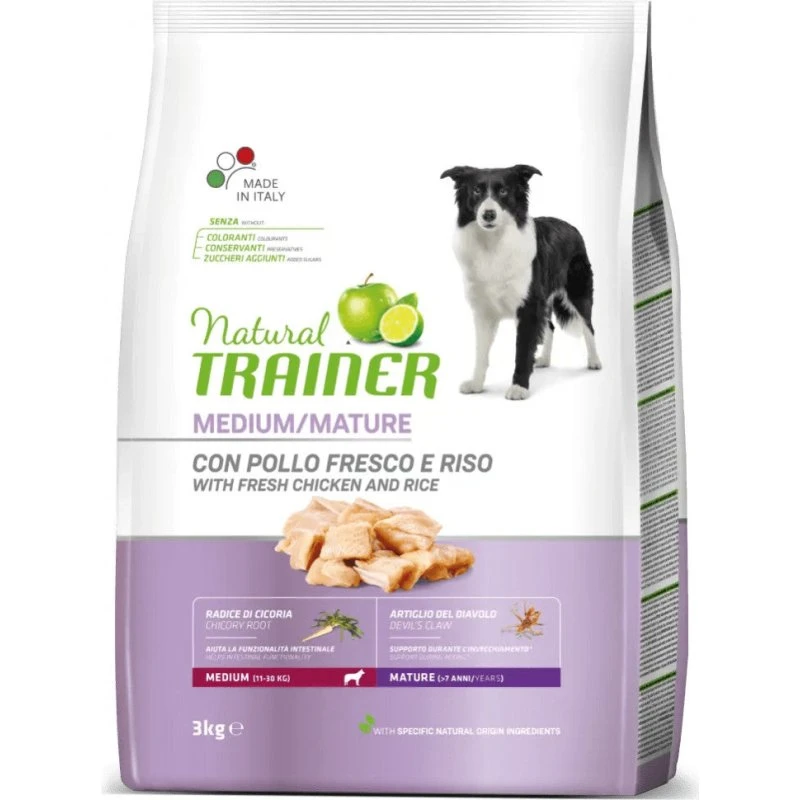 Natural Trainer Medium Mature con Pollo 3 Kg