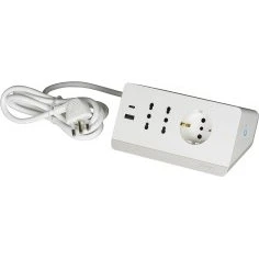BTicino S3711DBU Multipresa da Scrivania con 2 USB Bianca