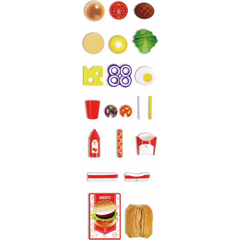 Hape Set Fast Food 27 Pezzi
