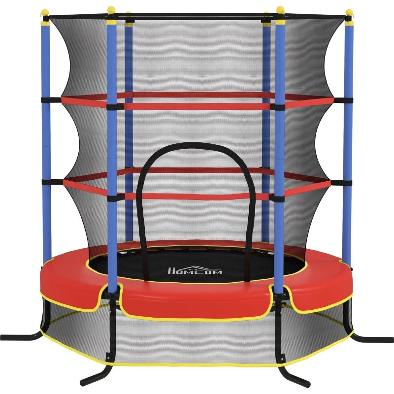 HOMCOM Trampolino Bambini Blu con Rete Sicurezza