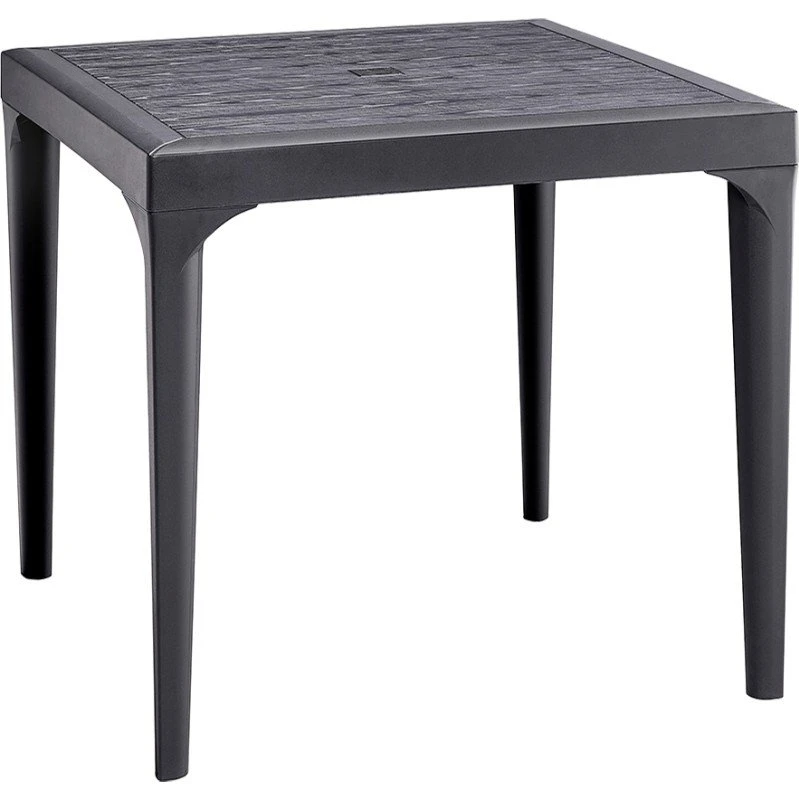 Bica MALMO Tavolo 80x80 cm Nero Impilabile