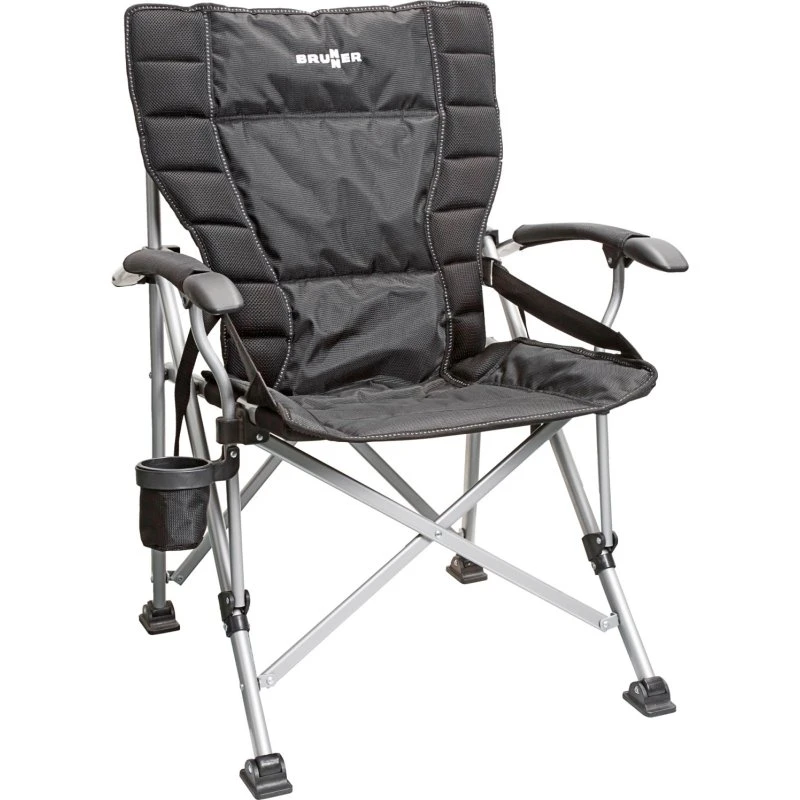 Brunner Raptor XL Sedia Campeggio Acciaio Poliestere Nero