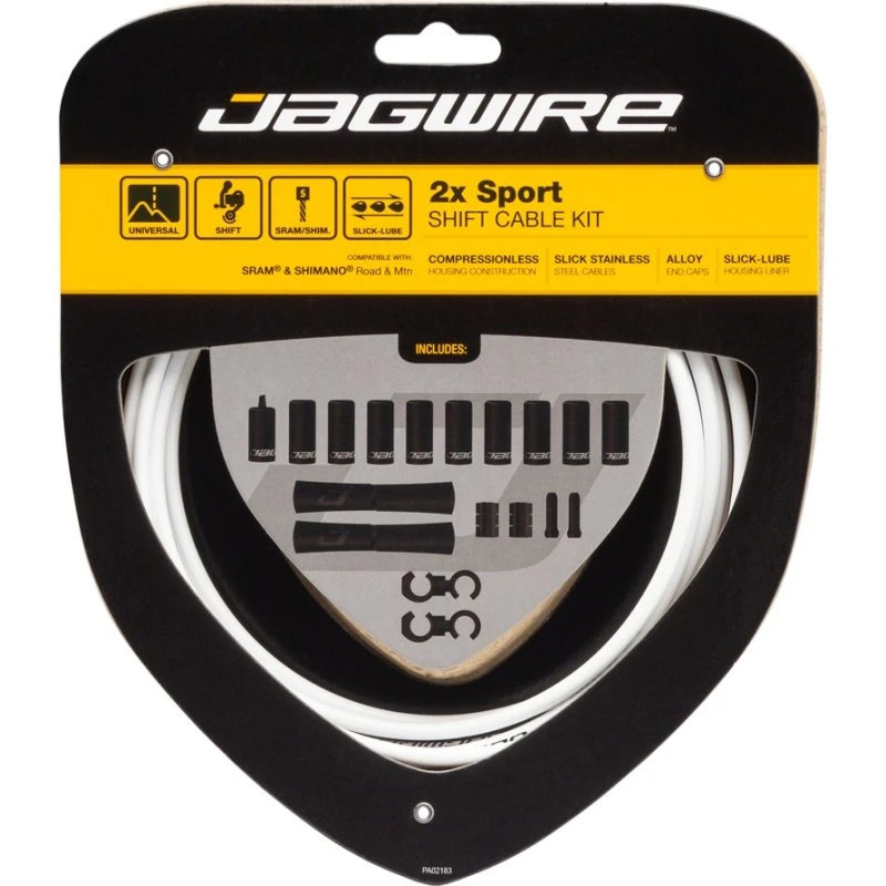 Jagwire Kit Cavi e Guaina 2x Sport Bianco