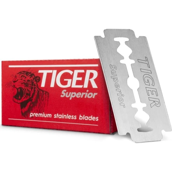Tiger Superior Lamette da Barba in Acciaio Inossidabile 5 Pezzi