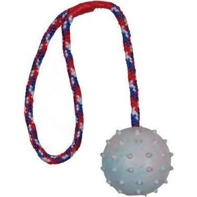 Trixie Palla di Gomma con Corda 6/30 cm