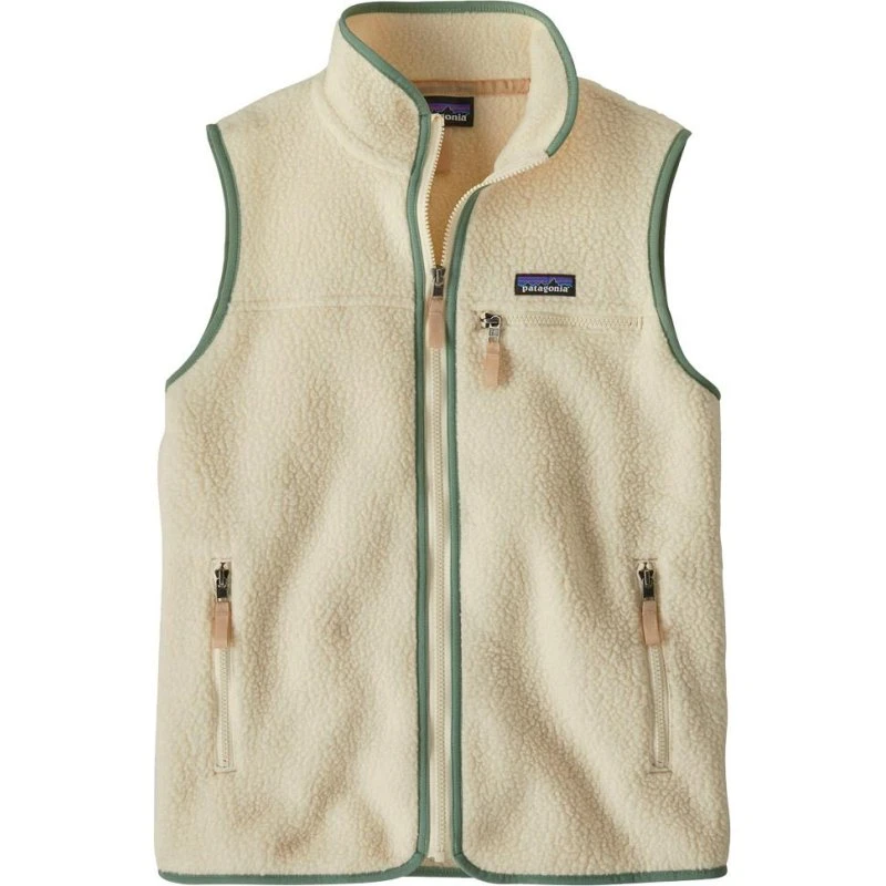 Patagonia Retro Pile Vest Donna L Natural Ellwood Green
