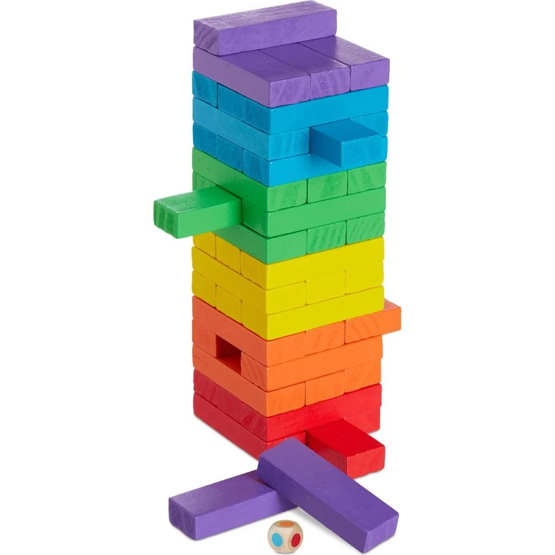 Torre Traballante Colorata in Legno