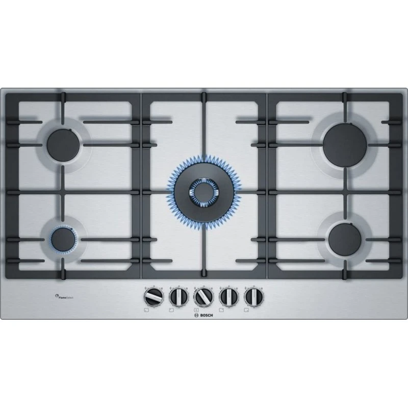 Bosch Serie 6 PCR9A5B90 Piano Cottura a Gas 90 cm Inox